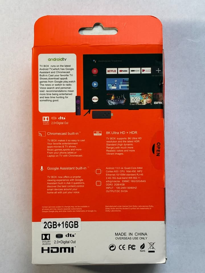 TV stick, 8k ultra HD Set-Top Box, 5G, Android 13.0 - photo 3