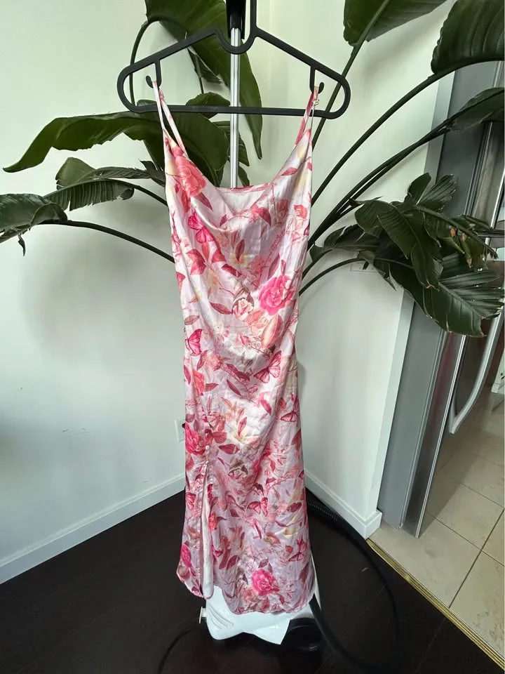 Floral Satin Dress image indicator(2)