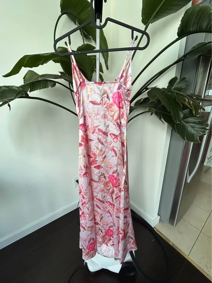 Floral Satin Dress image indicator(3)