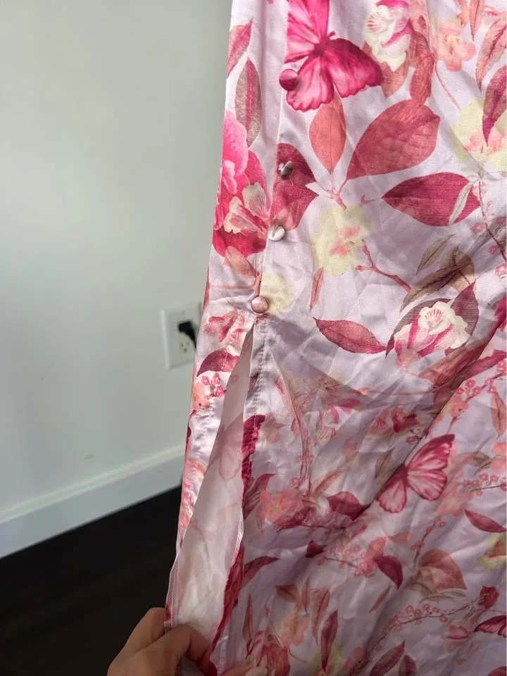 Floral Satin Dress image indicator(4)