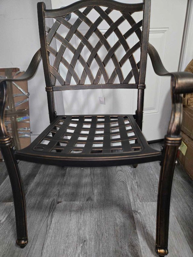 Outsunny Bronze Aluminum Patio Dining Set