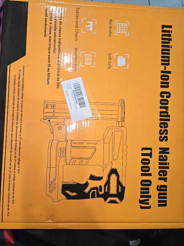 18 Gauge Cordless Brad Nailer, 2-in-1 Battery Powered Staple thumbnail