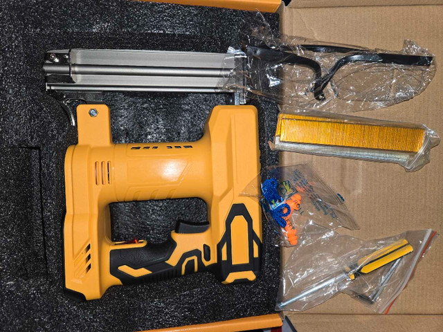 18 Gauge Cordless Brad Nailer, 2-in-1 Battery Powered Staple - photo 2