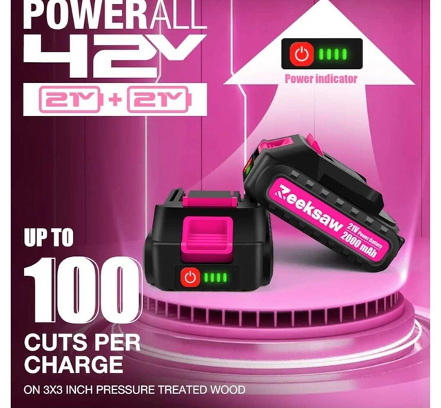 Mini Chainsaw Cordless 6in -Electric Handheld Chainsaw Battery - photo 3