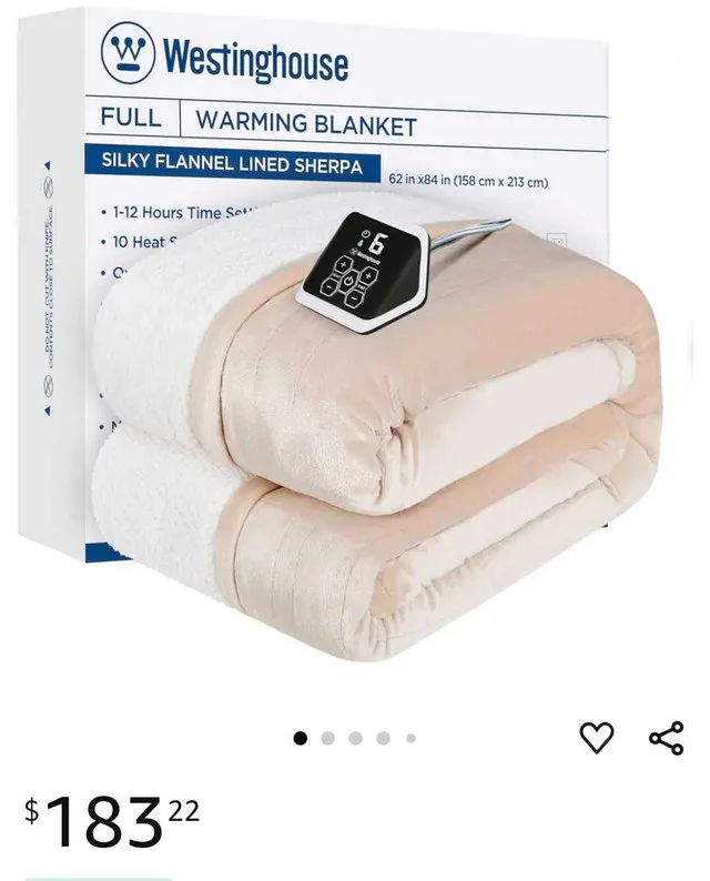 Westinghouse Heated Blanket Twin Size thumbnail