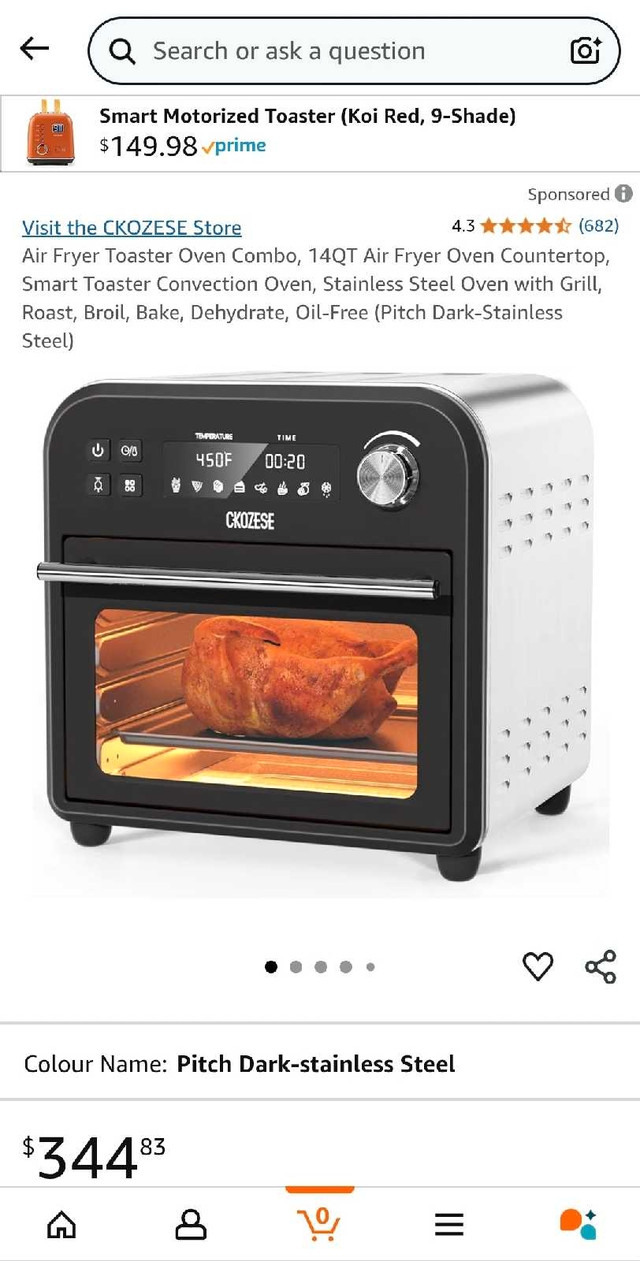 Air Fryer Toaster Oven Combo, 14QT