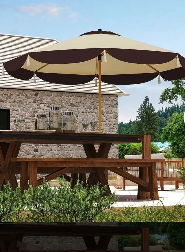 Outsunny 9ft Patio Umbrella with UPF 50+ thumbnail