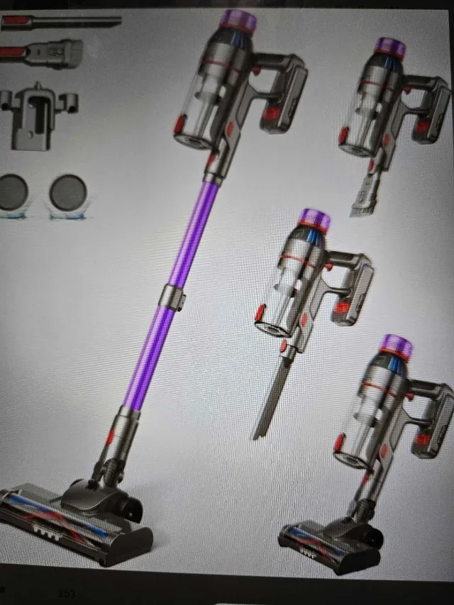 Cordless Stick Vacuum Cleaner: 550W Powerful Suction, LED D thumbnail