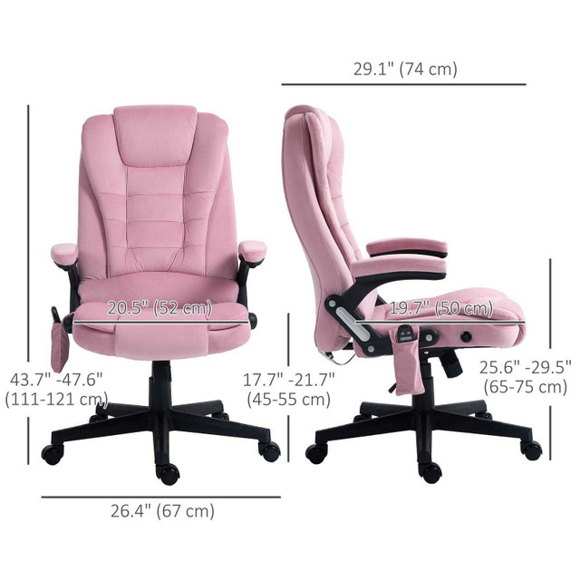 Reclining Office Chair Pink - photo 3