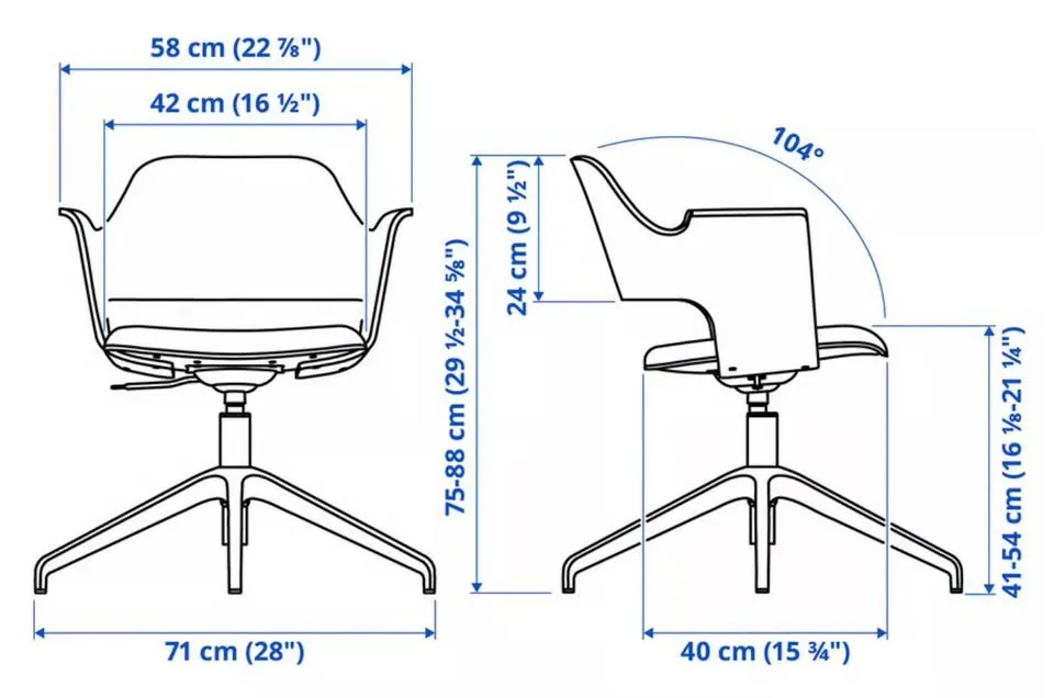 Conference chair, white stained oak veneer/Gunnared beige image indicator(4)