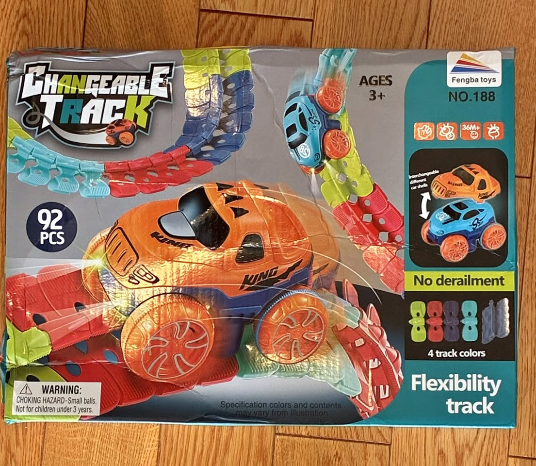 Changeable Track: 92 PCS set, flexibility track, Ages 3+. New