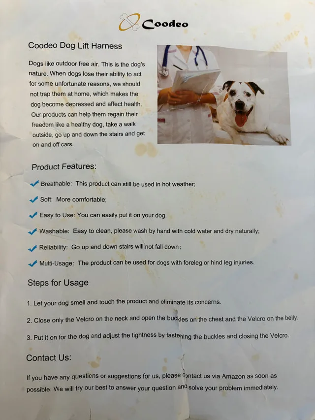 Coodeo Dog Lift Harness image indicator(5)