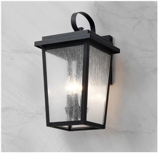 Large outdoor wall sconce (BLACK) porch light thumbnail