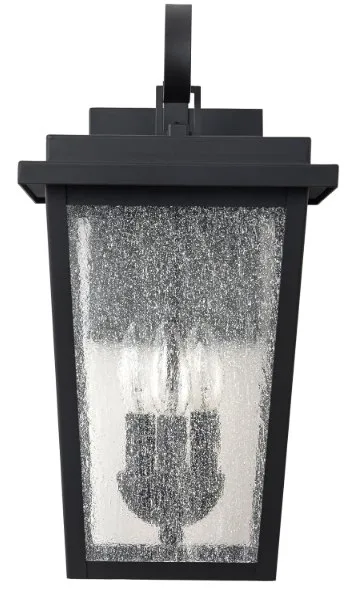 Large outdoor wall sconce (BLACK) porch light image indicator(3)