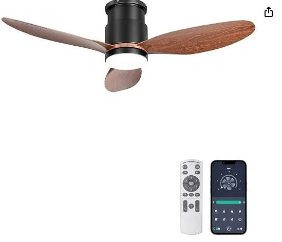 Ceiling fan with lights 42" 3 blades (WALNUT) thumbnail
