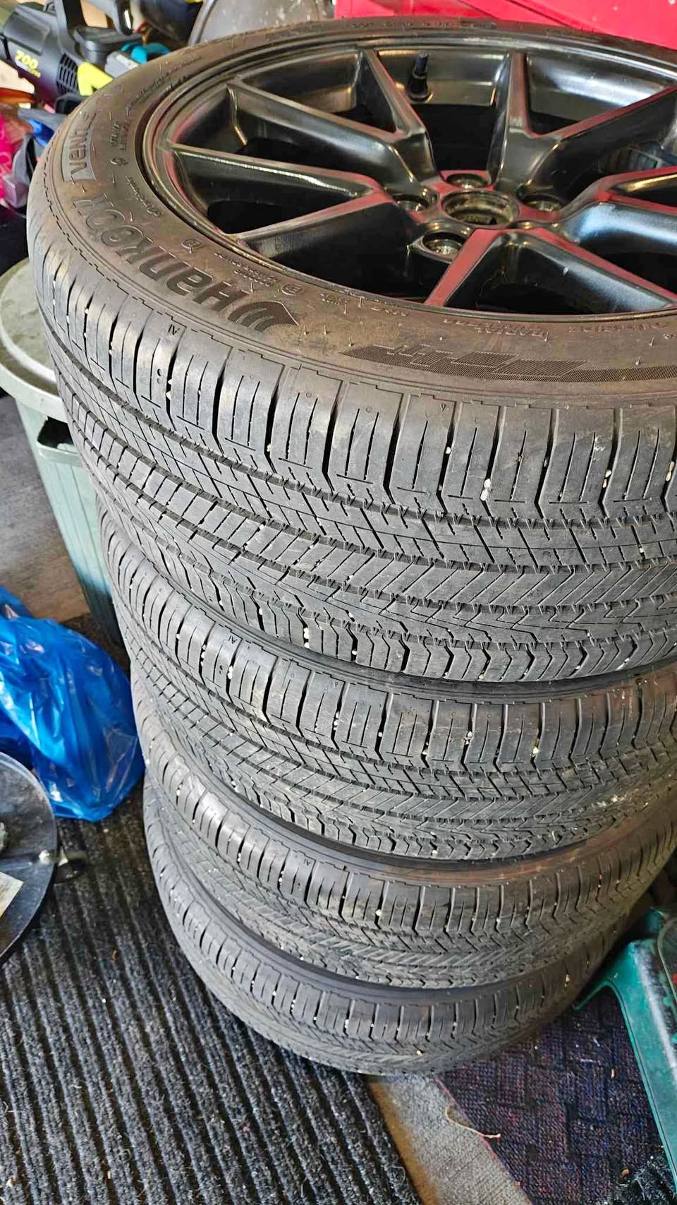 OEM Tesla 3 All Season Tires & Rims 235/45R18 Hankook