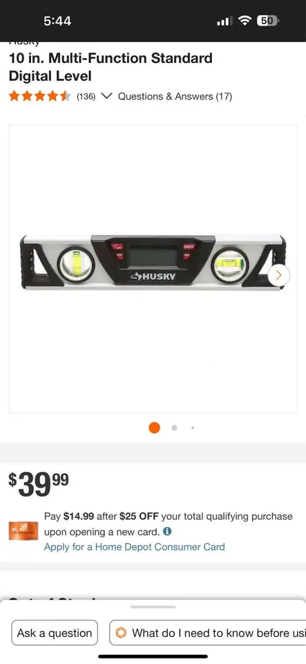 Husky 10 in. Multi-Function Standard Digital Level image indicator(5)