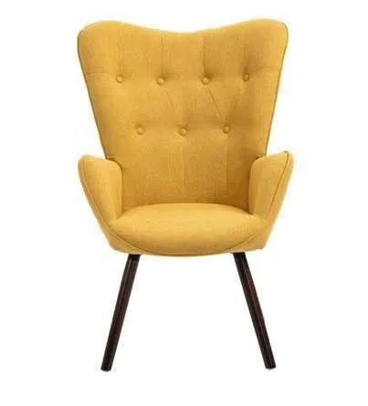 Upholstered Yellow Armchair Elegant, Cozy Accent Chair image indicator(5)