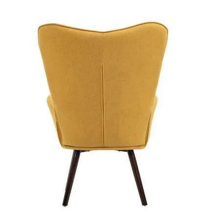 Upholstered Yellow Armchair Elegant, Cozy Accent Chair image indicator(6)