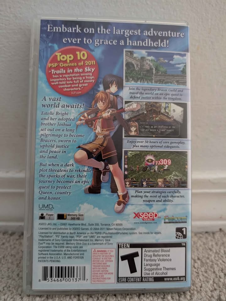 The Legend of Heroes Trails in the Sky PSP - photo 2