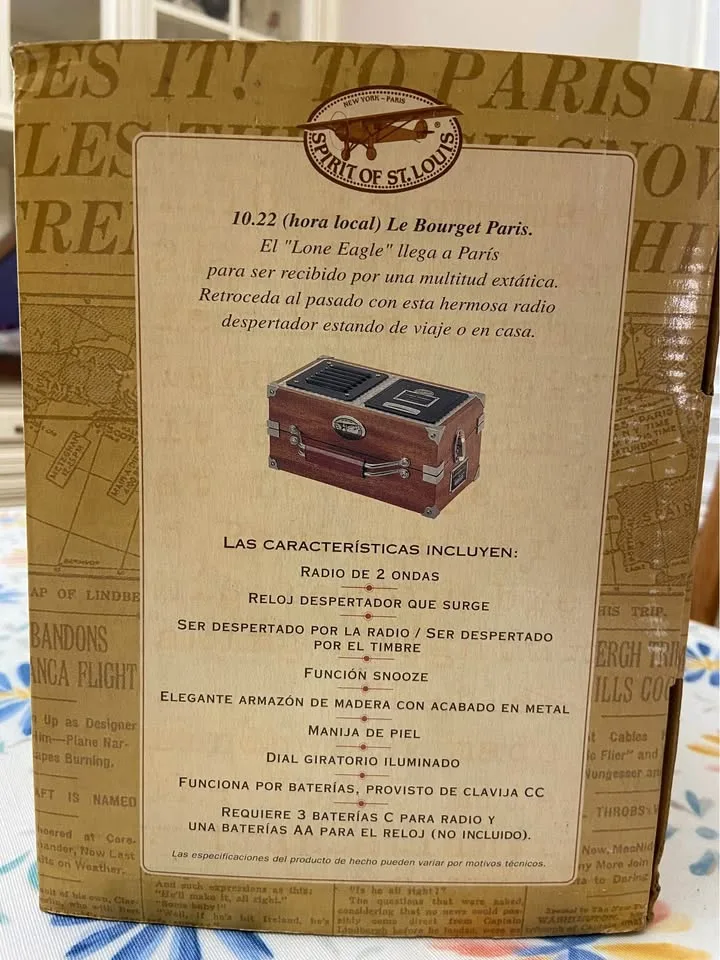 Vintage Spirit of St. Louis Radio Alarm Clock *New! image indicator(4)