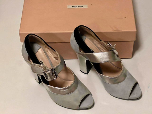 MIU MIU PRADA WOMEN HEELS SIZE 37