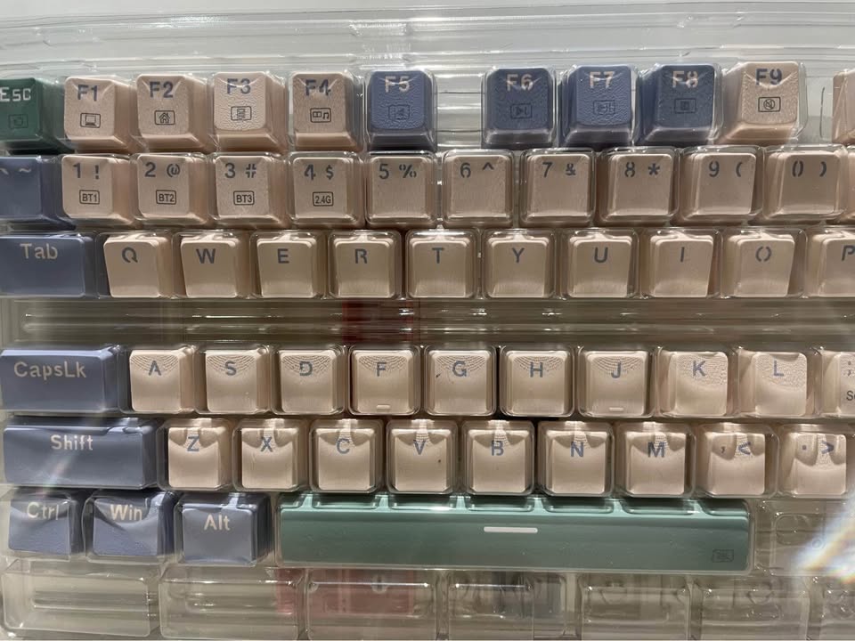 75% Keycap Set – Blue, Beige, Pink & Green Theme - photo 2