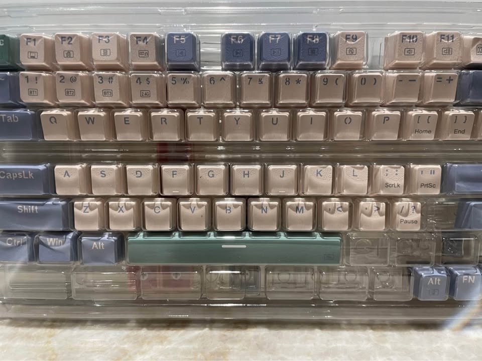 75% Keycap Set – Blue, Beige, Pink & Green Theme - photo 3