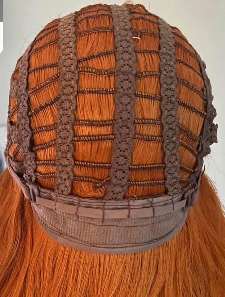 Long Layered Copper Ginger Orange Wig with Bangs image indicator(10)