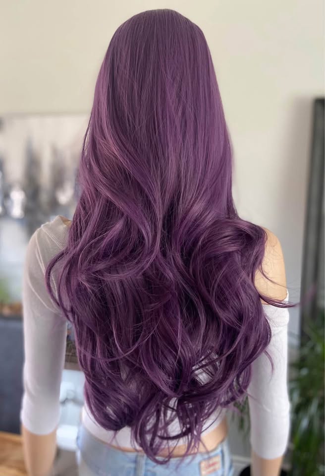 NWOT34” Long Wavy Purple Synthetic Wig (2287) - photo 4