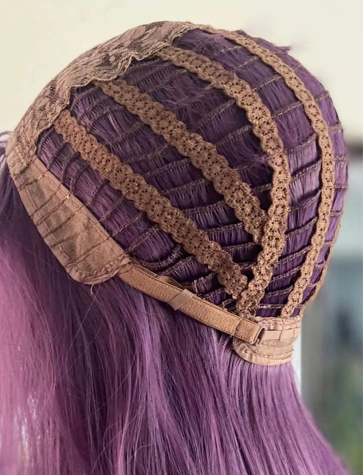 BRAND NEW: 34” Long Wavy Purple Synthetic Wig (2287) image indicator(9)