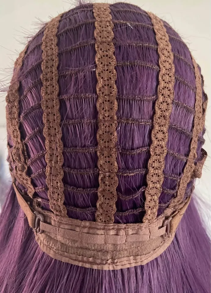 BRAND NEW: 34” Long Wavy Purple Synthetic Wig (2287) image indicator(10)