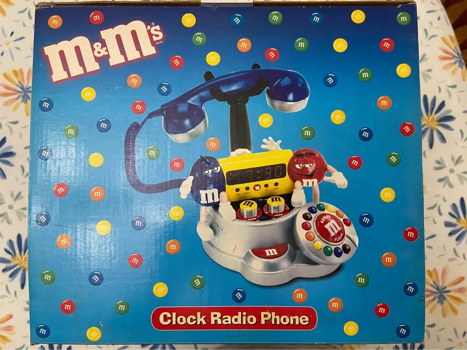 Vintage M&M’s Clock Radio Phone *New in Box! image indicator(5)
