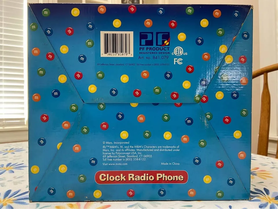 Vintage M&M’s Clock Radio Phone *New in Box! image indicator(6)