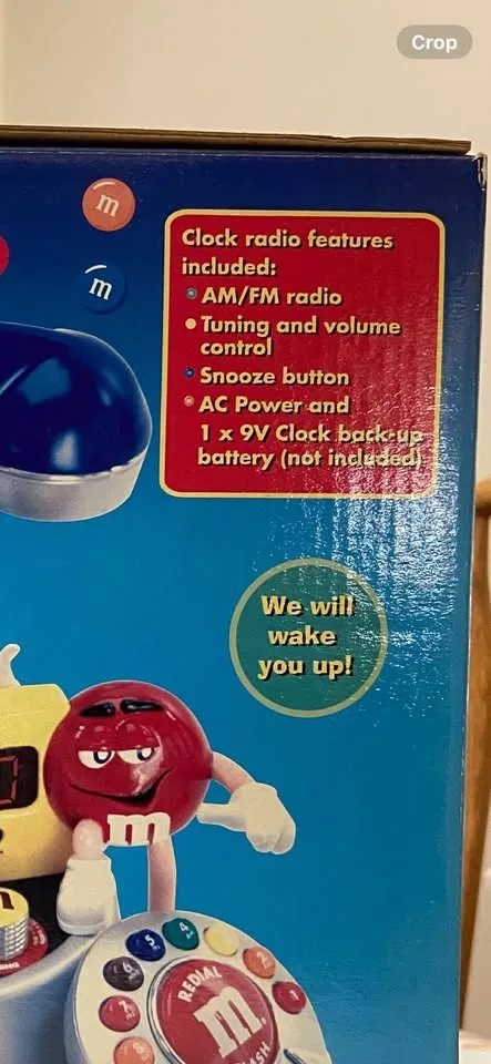 Vintage M&M’s Clock Radio Phone *New in Box! image indicator(10)