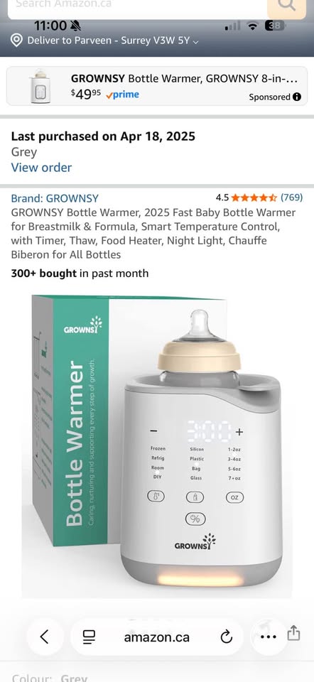 Grownsy bottle warmer for breastmilk and formula - photo 2