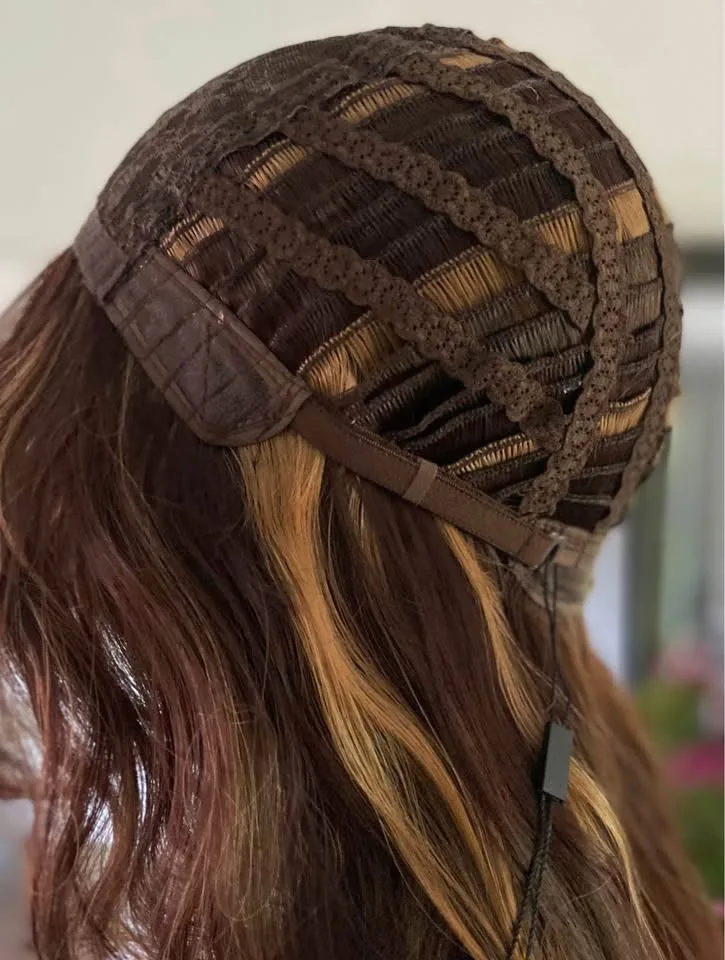 28” Wig - Dark Brown Caramel Highlights image indicator(9)