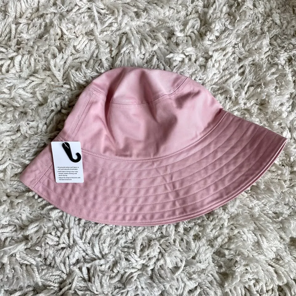NWT Lululemon Cotton Twill Wide-Brim Hat - Pink Haze, Size M/L image indicator(5)
