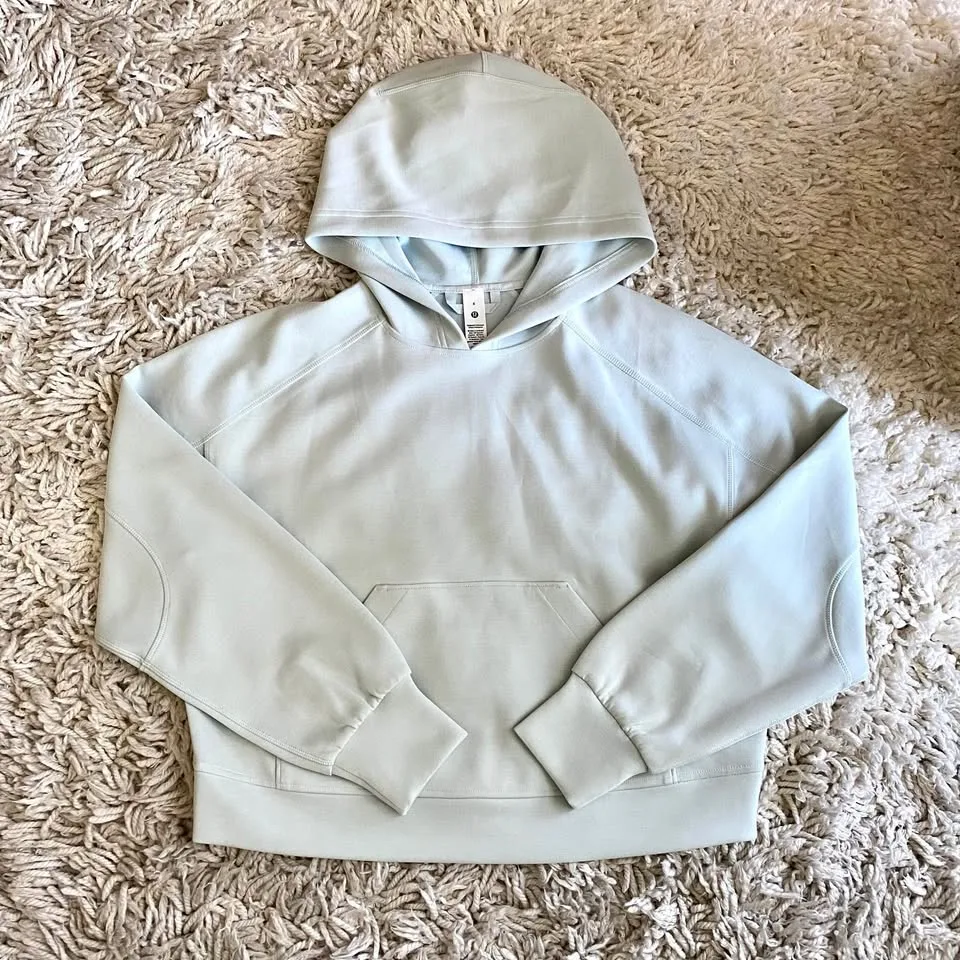 NWT Lululemon Softstreme Hoodie - Size 6, Ocean Air thumbnail