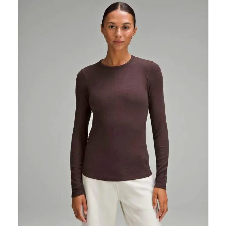 NWT Lululemon Hold Tight Long-Sleeve Shirt - Size 4, Espresso thumbnail