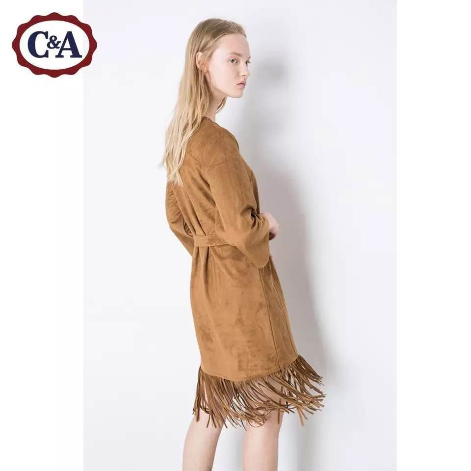 C&A Long Sleeve Fringe Dress - Size S - photo 4