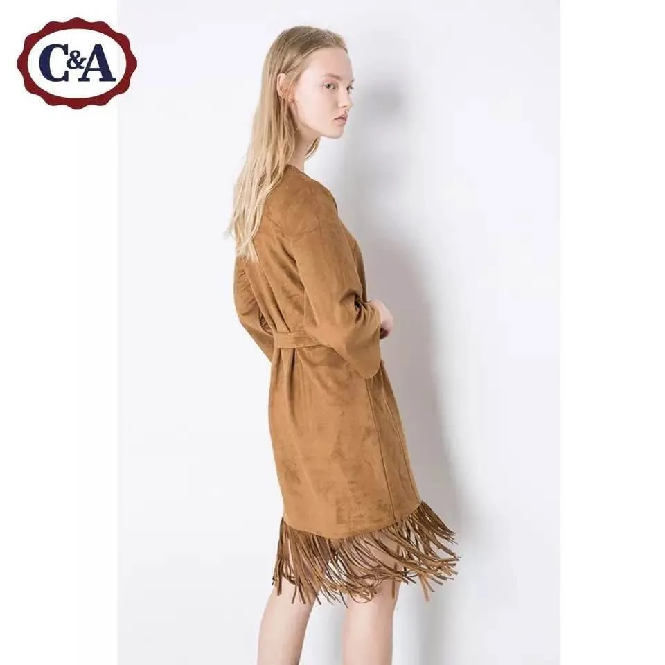 C&A Long Sleeve Fringe Dress - Size S image indicator(4)