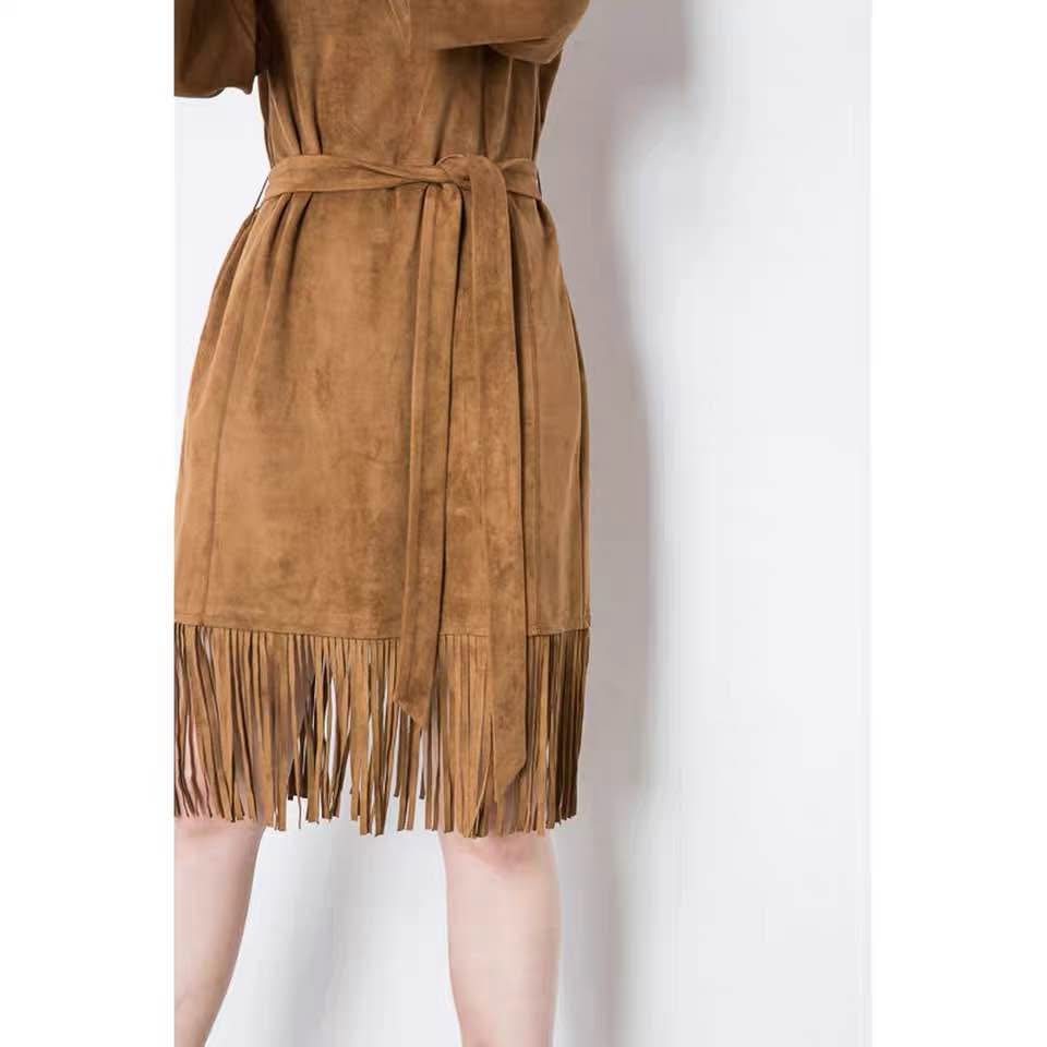 C&A Long Sleeve Fringe Dress - Size S - photo 5