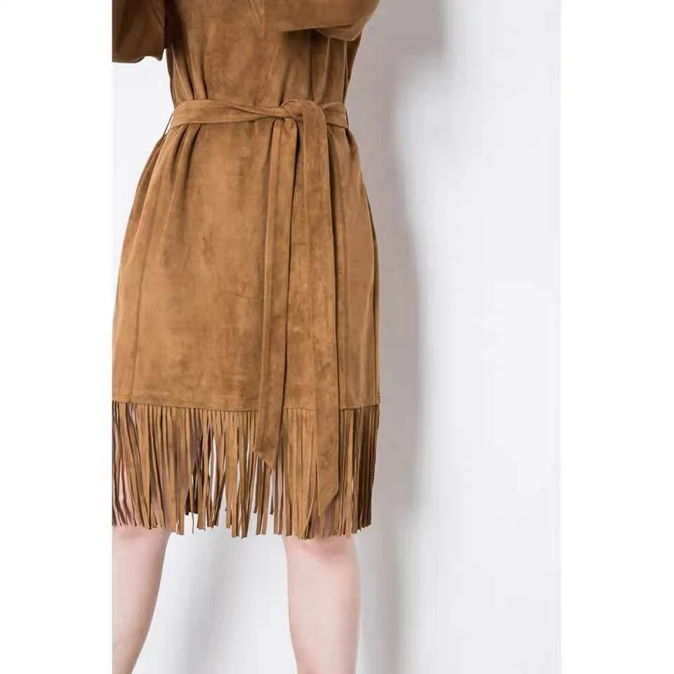 C&A Long Sleeve Fringe Dress - Size S image indicator(5)