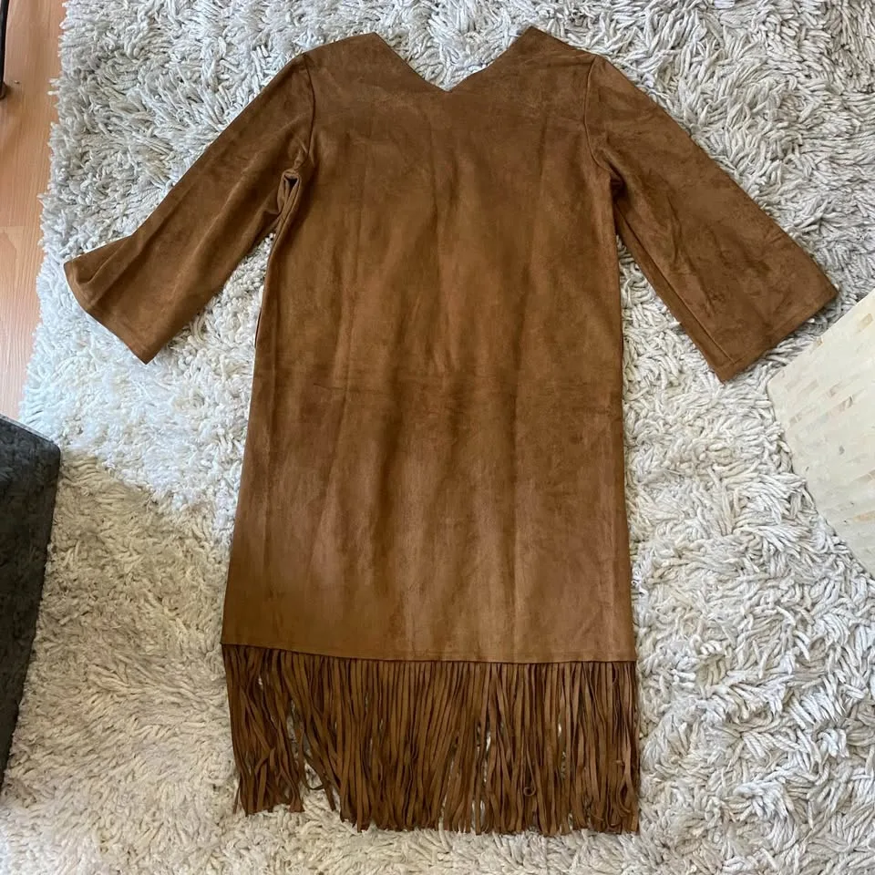 C&A Long Sleeve Fringe Dress - Size S image indicator(7)