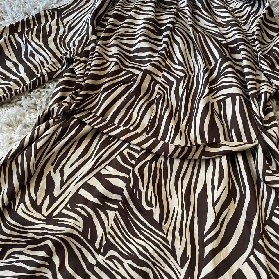 H&M Zebra Pattern Long Sleeve Dress image indicator(6)