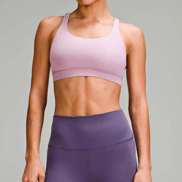 NWT Lululemon Energy Bra - Size 6, Rose blush