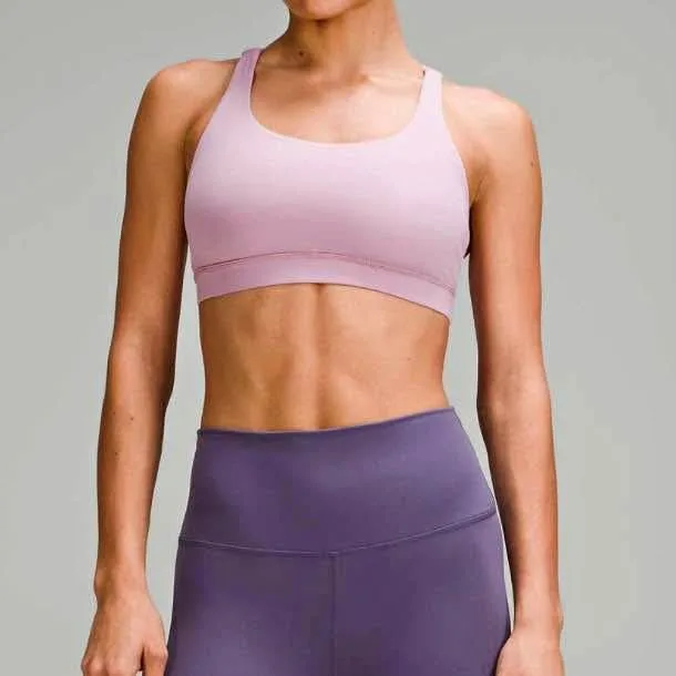 NWT Lululemon Energy Bra - Size 6, Rose blush thumbnail