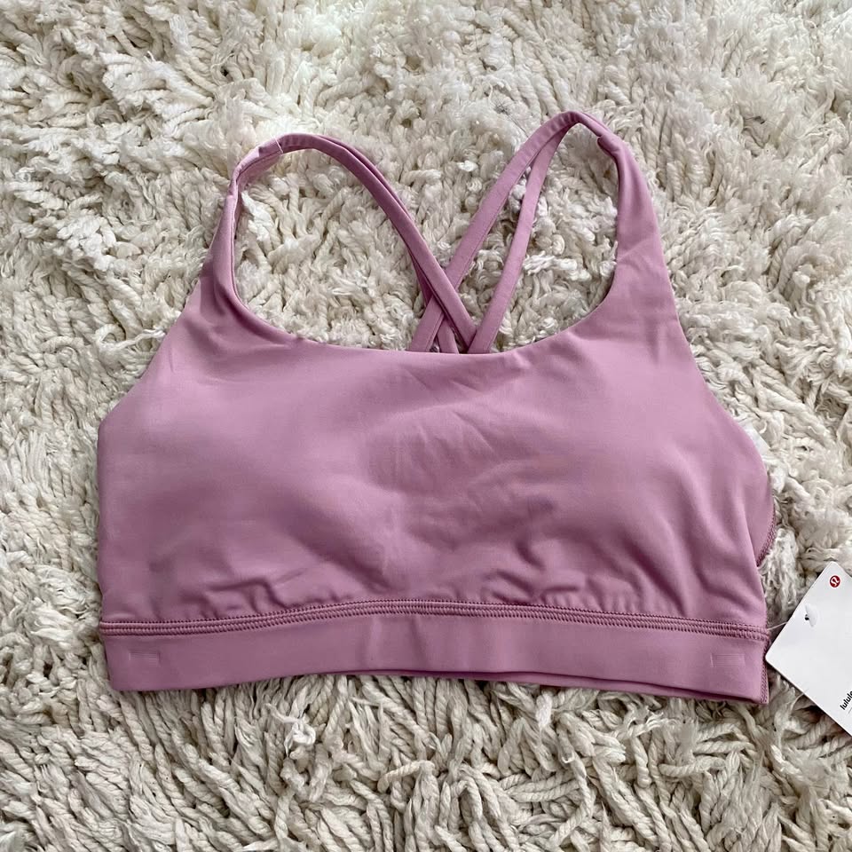 NWT Lululemon Energy Bra - Size 6, Rose blush - photo 3