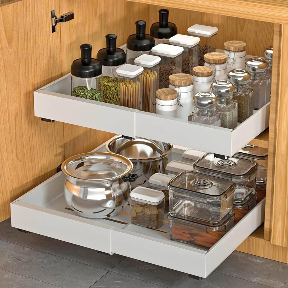 DEKAVA Pull Out Cabinet Organizer Expandable 2 pack